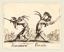 Jacques Callot, French (1592-1635), Scaramucia and Fricasso, c. 1622, etching
