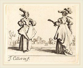 Jacques Callot, French (1592-1635), Two Society Women, c. 1623, etching