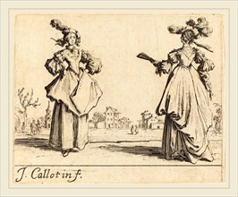 Jacques Callot, French (1592-1635), Two Society Women, c. 1623, etching