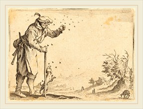 Jacques Callot, French (1592-1635), Peasant Attacked by Bees, c. 1622, etching