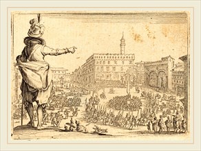 Jacques Callot, French (1592-1635), Piazza della Signoria, Florence, c. 1622, etching