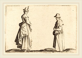 Jacques Callot, French (1592-1635), Two Women in Profile, c. 1622, etching
