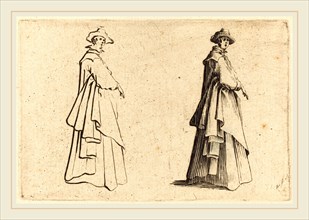 Jacques Callot, French (1592-1635), Lady in a Large Coat, c. 1622, etching