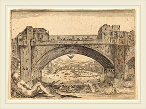 Jacques Callot, French (1592-1635), Ponte Vecchio, Florence, c. 1622, etching