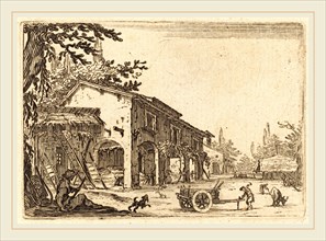 Jacques Callot, French (1592-1635), Courtyard of a Farm, c. 1622, etching