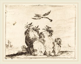 Jacques Callot, French (1592-1635), Crane Flying, 1628, etching