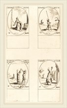 Jacques Callot, French (1592-1635), St. Matilda; St. Longinus; St. Cyriacus; St. Heribert, etching