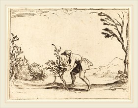 Jacques Callot, French (1592-1635), Man Cutting a Balm-Tree, etching