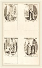 Jacques Callot, French (1592-1635), St. Maria Gaudioru; St. Cladius;  St. Norbert; St. Robert,