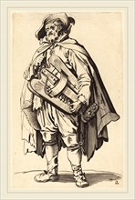 after Jacques Callot, The Hurdy-Gurdy Player, etching