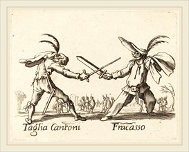 after Jacques Callot, Taglia Cantoni and Fracasso, etching