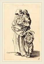 after Jacques Callot, Mother and Three Children, etching