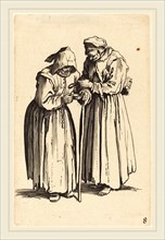 after Jacques Callot, Two Beggar Women, etching