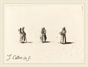 Jacques Callot, French (1592-1635), Three Women, One Holding a Child, probably 1634, etching