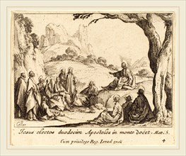 Jacques Callot, French (1592-1635), Sermon on the Mount, 1635, etching