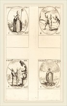 Jacques Callot, French (1592-1635), St. Nicholas; St. Dionisia and Son; St. Agatha; Conception of