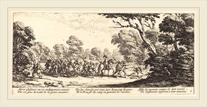 Jacques Callot, French (1592-1635), Discovery of the Criminal Soldiers, c. 1633, etching