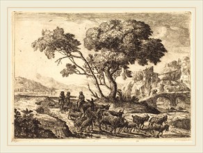 Claude Lorrain, French (1604-1605-1682), Departure for the Fields, 1638-1641, etching in black on