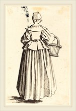Israel Henriet after Jacques Callot, French (c. 1590-1661), Peasant Woman with Basket, Seen from