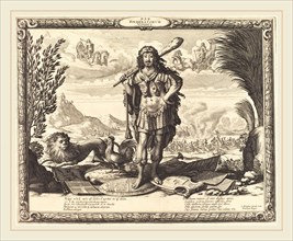 Abraham Bosse, French (1602-1676), Louis XIII as Hercules, engraving and etching
