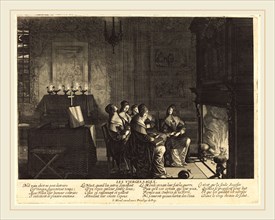 Abraham Bosse, French (1602-1676), The Wise Virgins before the Fire, etching on laid paper