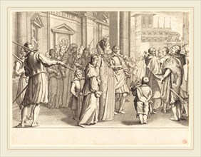 Jacques Callot, French (1592-1635), Grand Duchess at the Procession of the Young Girls, c. 1614,