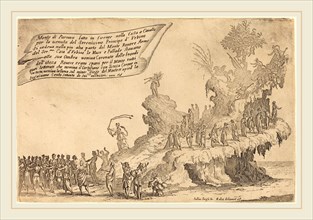 Jacques Callot, French (1592-1635), The Float of Mount Parnassus, 1616, etching