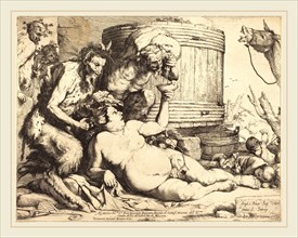 Jusepe de Ribera (Spanish, 1591-1652), Drunken Silenus, 1628, etching and engraving