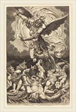 Philippe Thomassin, French (1562-1622), The Fall of the Rebellious Angels, 1618, engraving
