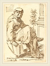 Jacques Stella, French (1596-1657), Sibylla Hellespontina, 1625, woodcut