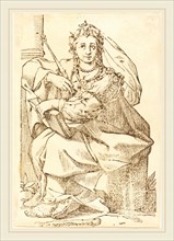 Jacques Stella, French (1596-1657), Sibylla Phrygia, 1625, woodcut