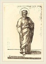 Jacques Stella, French (1596-1657), Saint Matthew, woodcut