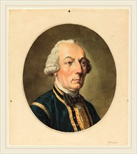 Antoine-FranÃ§ois Sergent, French (1751-1847), Jean Charles Folard, color mezzotint
