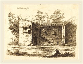 Jean-Jacques de Boissieu, French (1736-1810), Two Houses with Tile Roofs, 1759, etching on laid