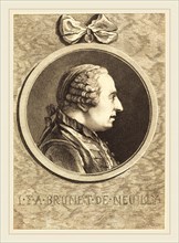 Charles-Nicolas Cochin II, French (1715-1790), Brunet de Neuilly, etching on laid paper