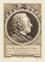 Pierre Etienne Moitte after Charles-Nicolas Cochin II, French (1722-1780), Louis-Rene de Caradeuc
