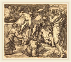 Guillaume Courtois after Tintoretto (Italian (born in France) 1628-1679), The Raising of Lazarus,