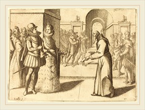 Jacques Callot, French (1592-1635), A Capucio Bringing Thanks of the King of Bavaria, 1612, etching