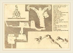 Jacques Callot, French (1592-1635), Plan of All the Important Places in Bethlehem, 1619, etching