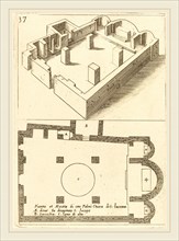 Jacques Callot, French (1592-1635), Plan and Elevation of the Church of S. Iacoma, 1619, etching