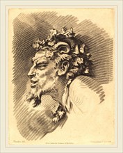 Gilles Demarteau, the Elder after FranÃ§ois Boucher, French (1722-1776), Head of a Faun, chalk