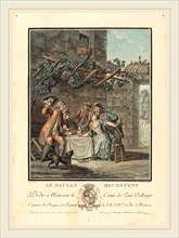 Jean-Baptiste Morret after Antoine Borel, French (active 1789-1820), Le paysan mecontent, color