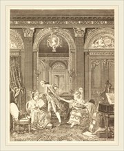 Nicolas Delaunay after Nicolas Lavreince, French (1739-1792), Le Billet doux, 1778, etching