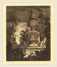 Jean-Laurent Legeay, French (c. 1710-after 1788), Frontispiece for "Views of Tombs", 1768, etching