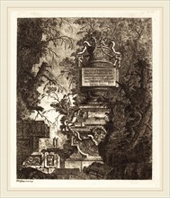 Jean-Laurent Legeay, French (c. 1710-after 1788), Frontispiece for "Fountains", 1768, etching