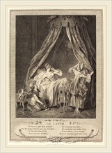 Antoine Louis Romanet after Sigmund Freudenberger, French (1742-1810 or after), Le lever, 1774,
