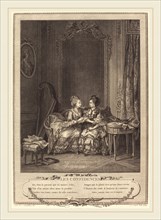 Charles Louis Lingée after Sigmund Freudenberger, French (1748-1819), Les confidences, 1774,