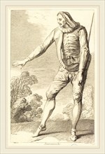 FranÃ§ois Joullain after Claude Gillot, French (1697-1778), Scaramouche, c. 1730, etching on laid