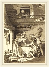 Charles Emmanuel Patas after Jean-Honoré Fragonard, French (1744-1802), Le pate d'anguilles,