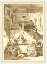 Jean Dambrun and Jean-Baptiste Tilliard after Jean-Honoré Fragonard, French (1740-1813), Le faucon,